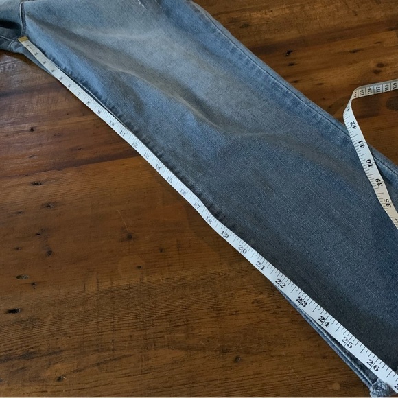 Democracy Ab Solution Fray Hem Medium Wash Straight Jeans Sz 10 - Picture 6 of 9